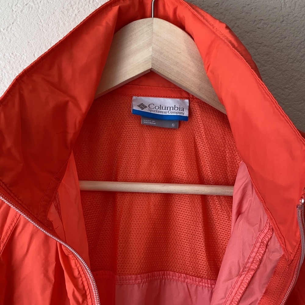 Columbia Windbreaker Jacket Orange Size Small - Picture 8 of 11